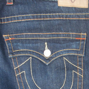 MENS SZ 48 x 34 TRUE RELIGION RICKY JEANS EUC
